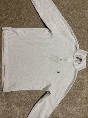 Ralph Lauren Men’s Light Gray Zip-Up Sweater with Polo Pony